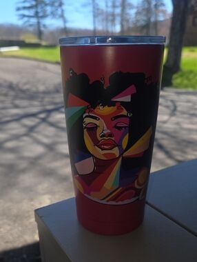 ASHLEY Price ARTIST Colorful Afrocentric Travel Tumbler